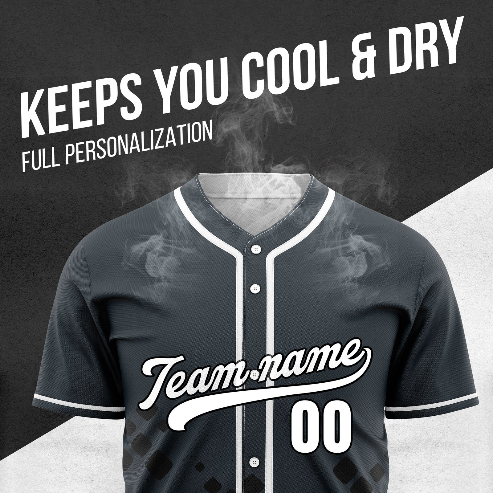 Custom Shadow Spark Grey Baseball Sports Jersey Personalized Uniform with Name & Number