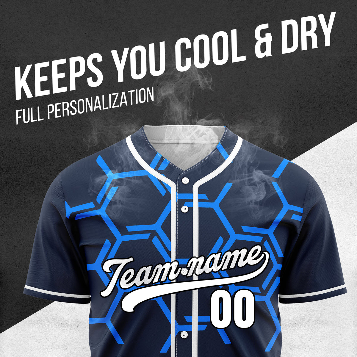 Custom Sting Force Navy Baseball Sports Jersey Personalized Uniform with Name & Number