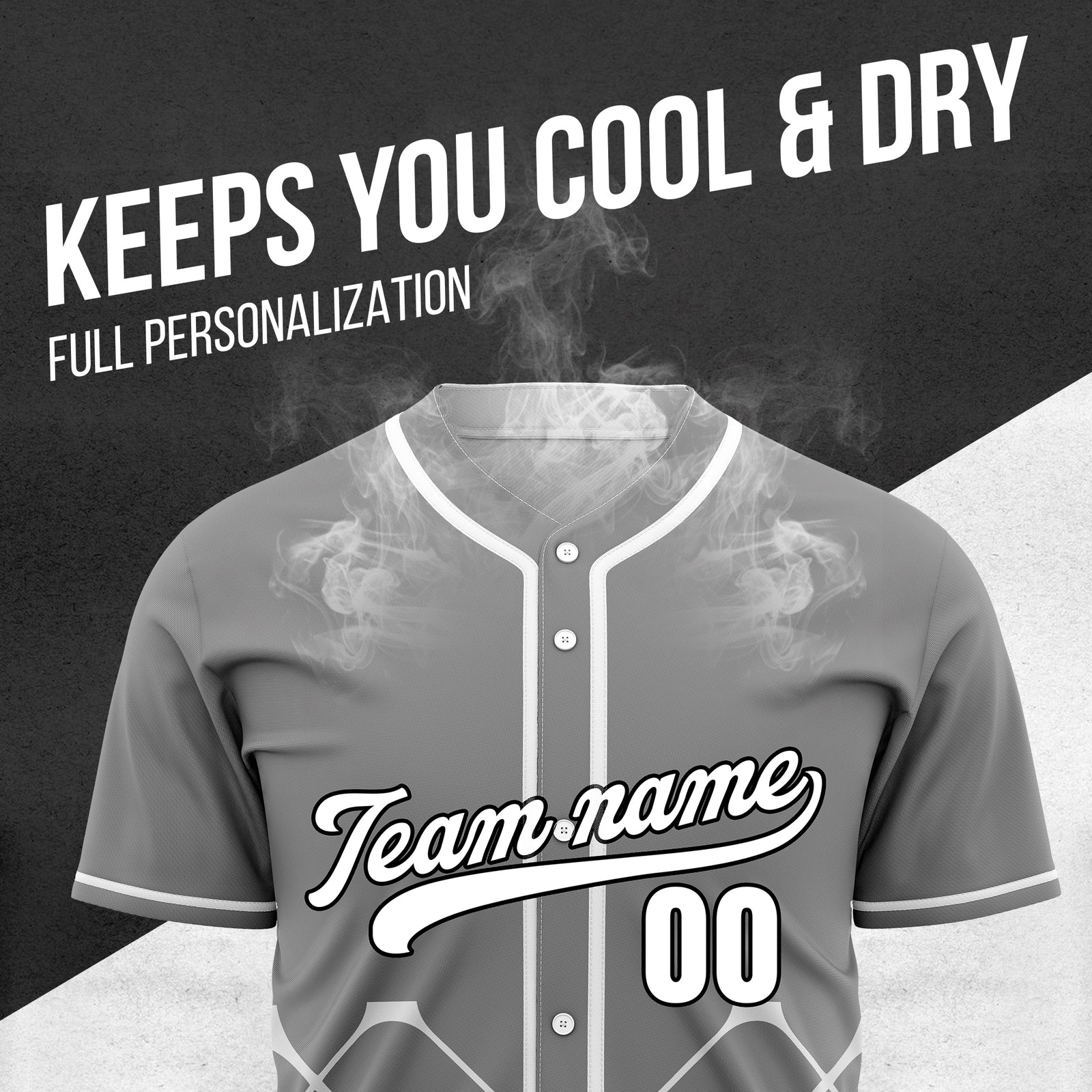 Custom Gridlock Grey Baseball Sports Jersey Personalized Uniform with Name & Number