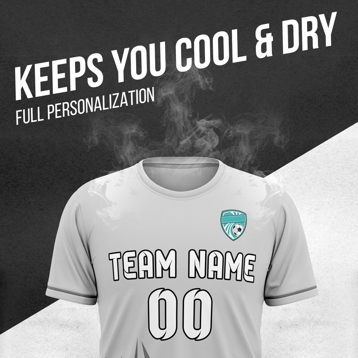 Custom Spark Strike R-Side Pattern Grey Sport Tops Jersey
