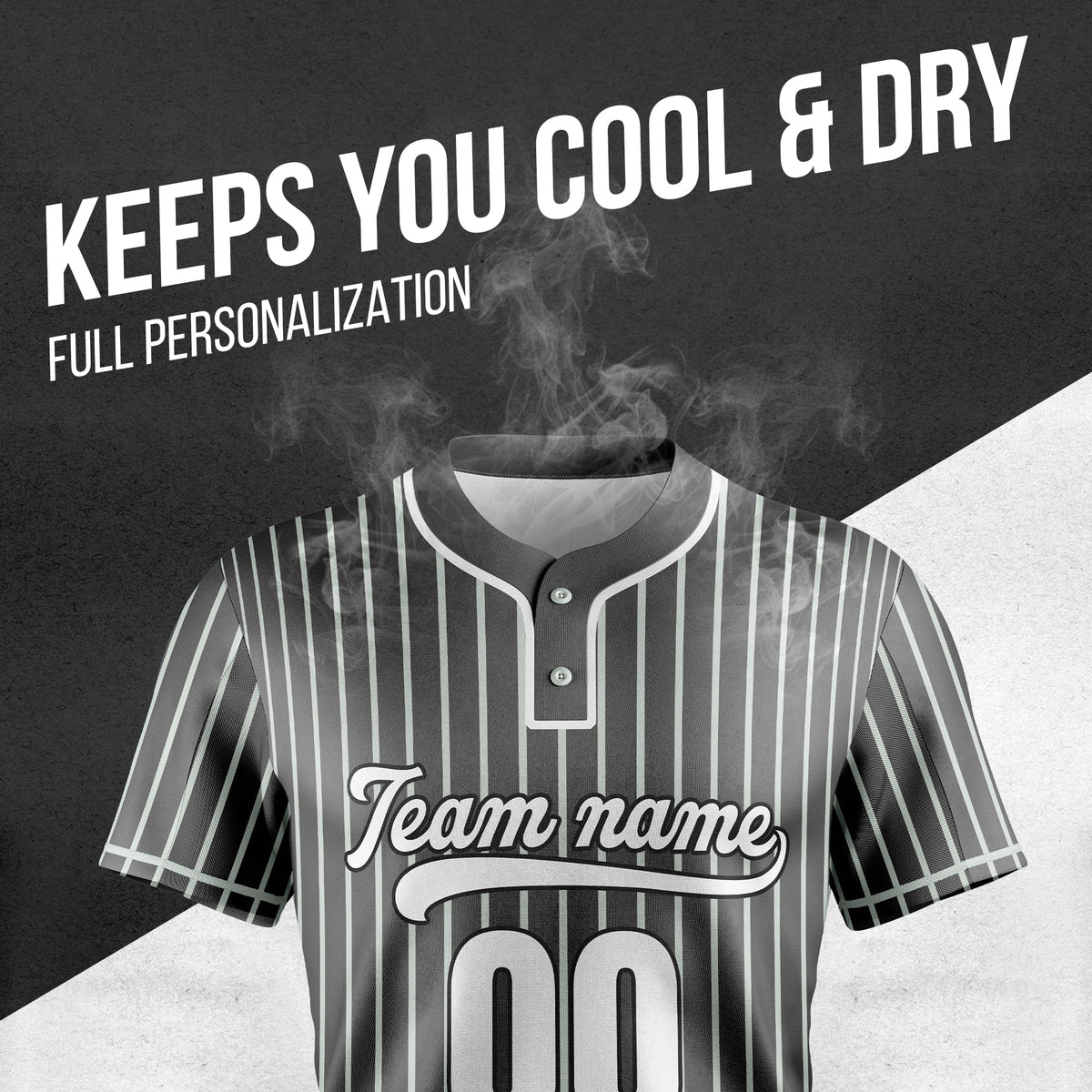 Custom Pinstripe Baseball Dark Grey Sports Jersey Personalized Uniform with Name & Number