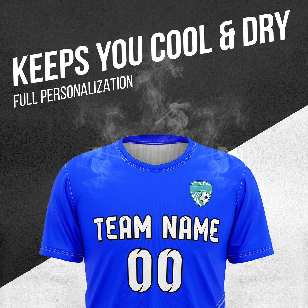 Custom Soccer R Stripes SurgeLine Blue Sports Tops Jersey