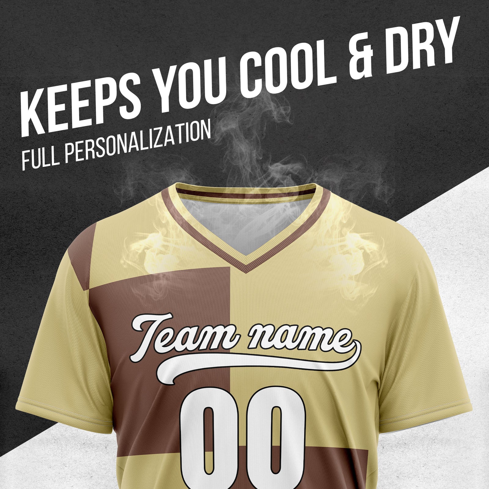 Custom Apex Colorblock Khaki Baseball Sports Jersey Personalized Uniform with Name & Number