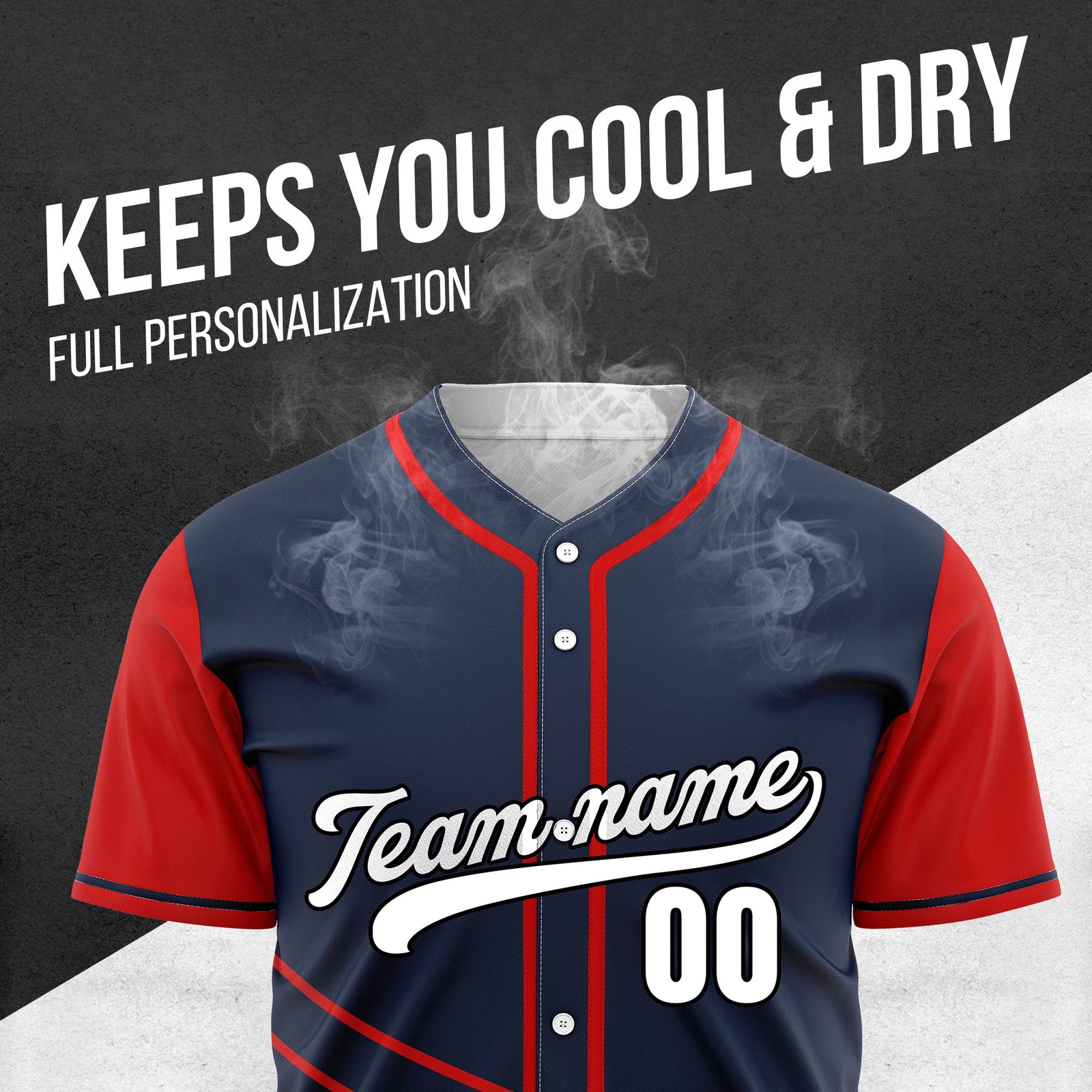 Custom Swift Navy Raglan Style Baseball Sports Jersey Personalized Uniform with Name & Number