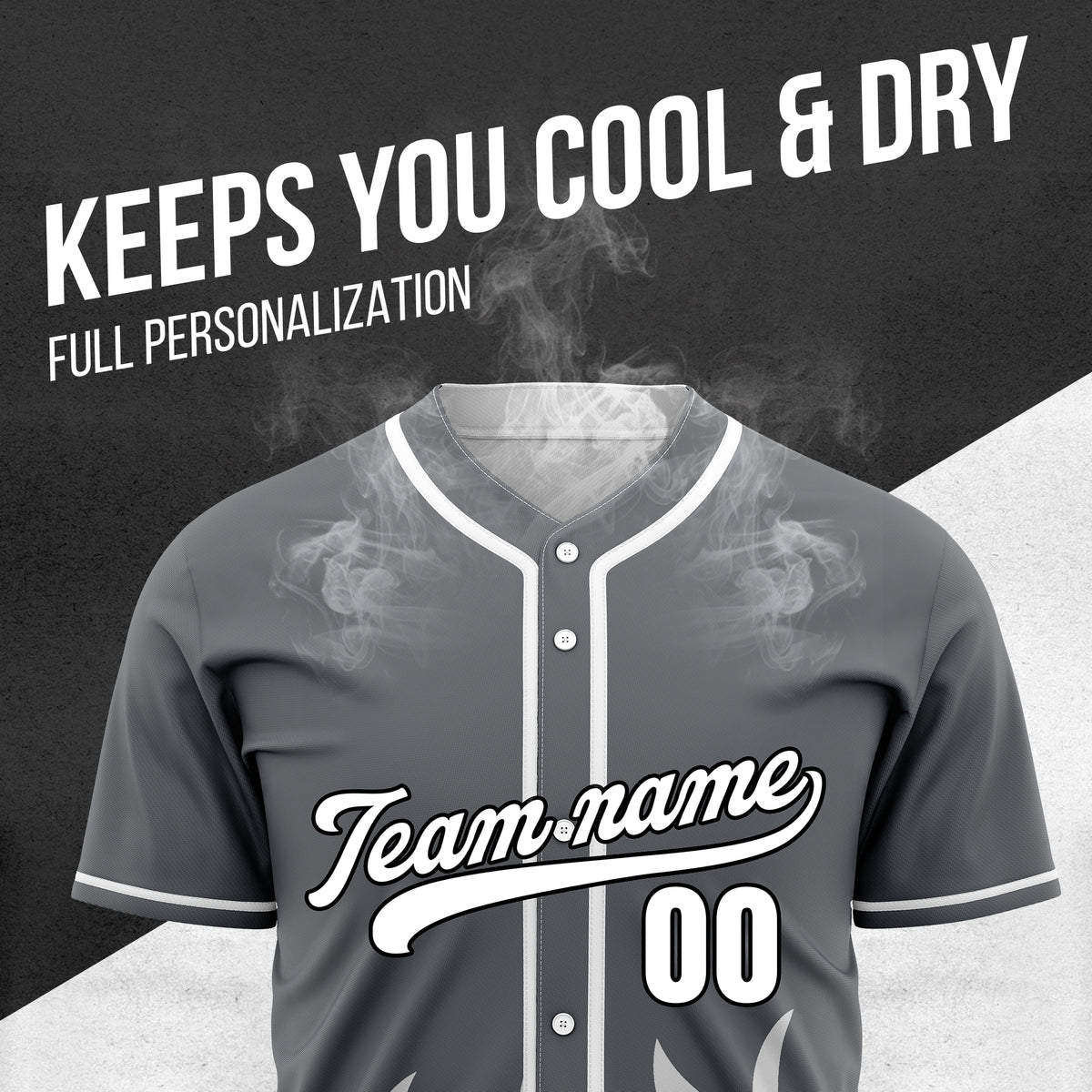 Custom Burnout Dark Grey Baseball Sports Jersey Personalized Uniform with Name & Number