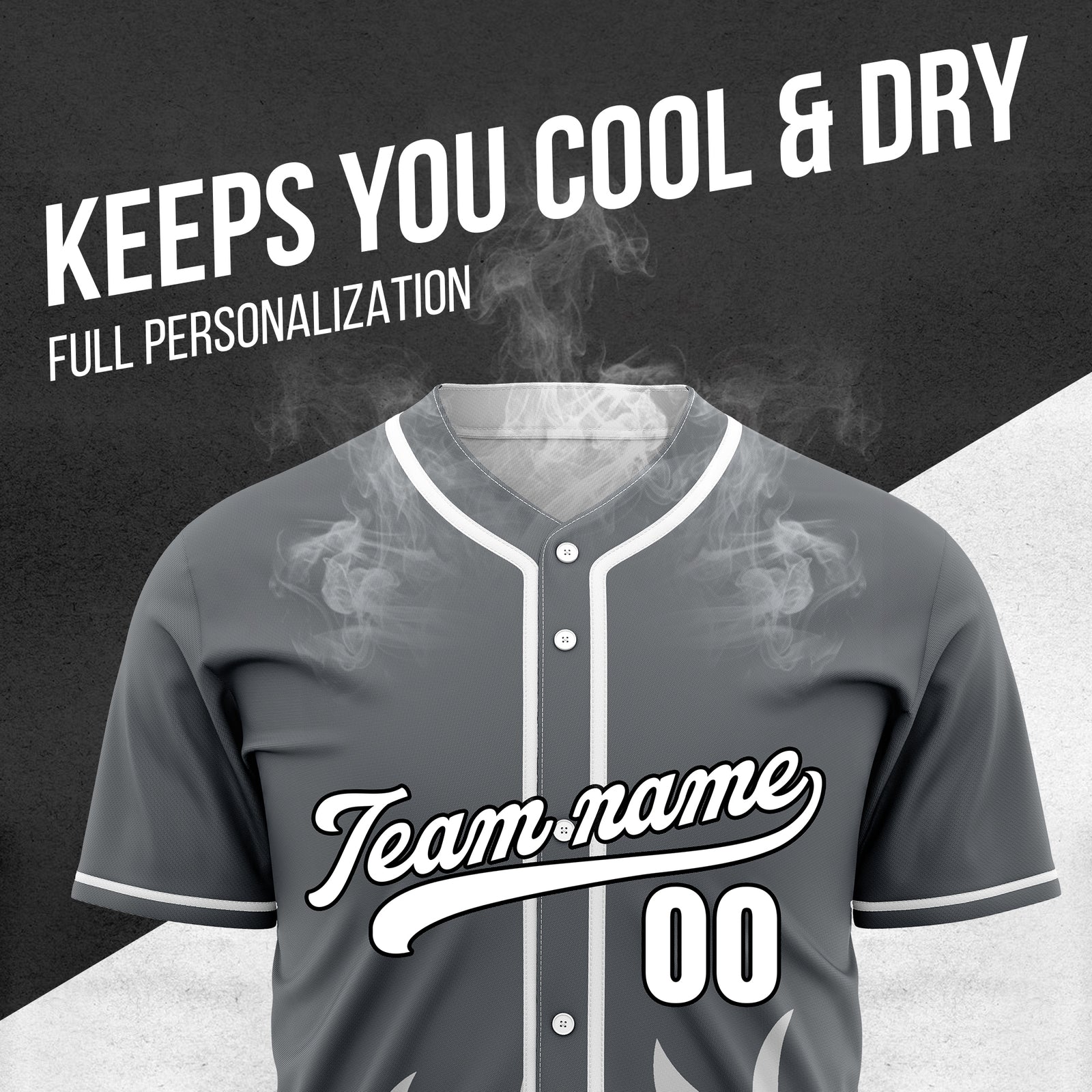 Custom Burnout Dark Grey Baseball Sports Jersey Personalized Uniform with Name & Number