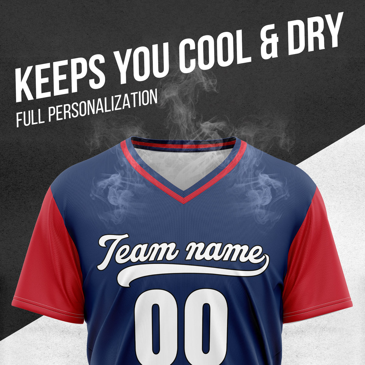 Custom Victory Line Navy Pullover Sports Jersey Personalized Uniform with Name & Number