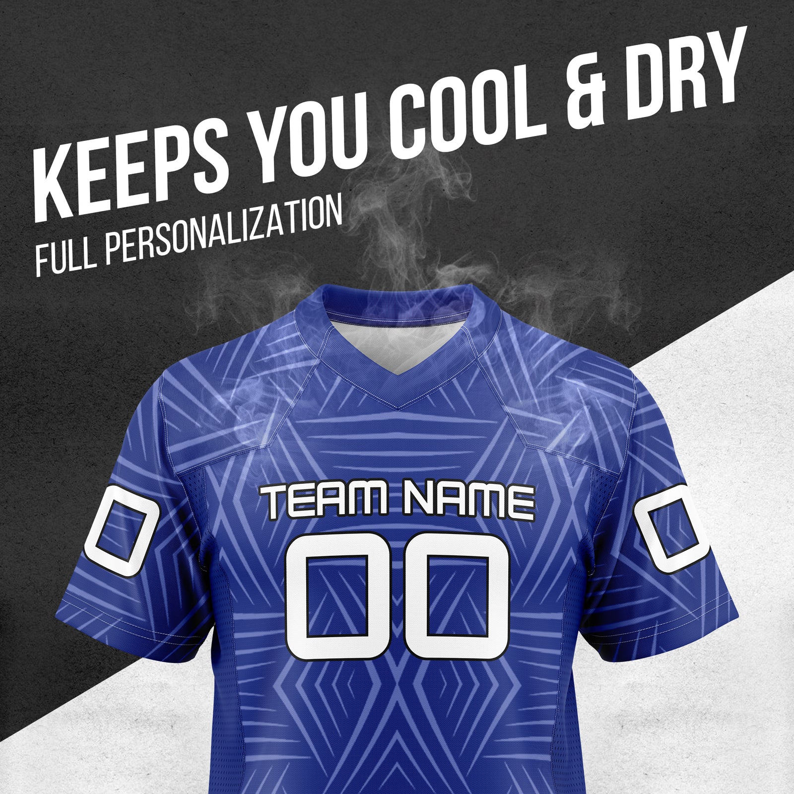 Custom Elite Navy Graffiti Line Mesh Authentic Football Jersey