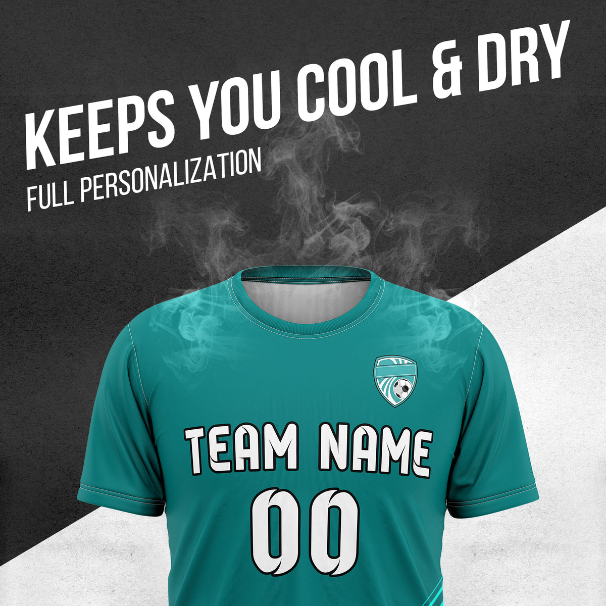 Custom Soccer R Stripes SurgeLine Aqua Sports Tops Jersey