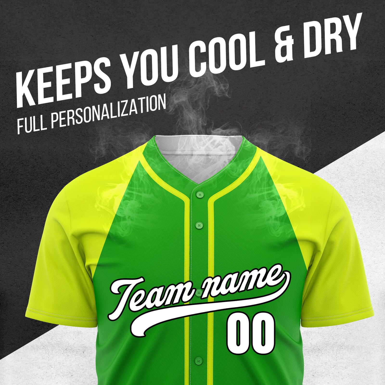 Custom Baseline Baseball Green Sports Jersey Personalized Uniform with Name & Number