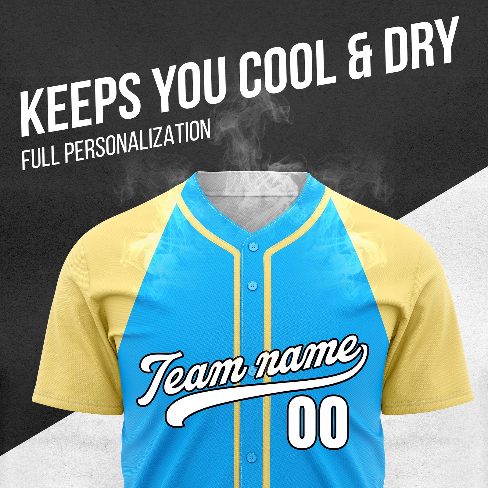 Custom Baseline Baseball Blue Sports Jersey Personalized Uniform with Name & Number