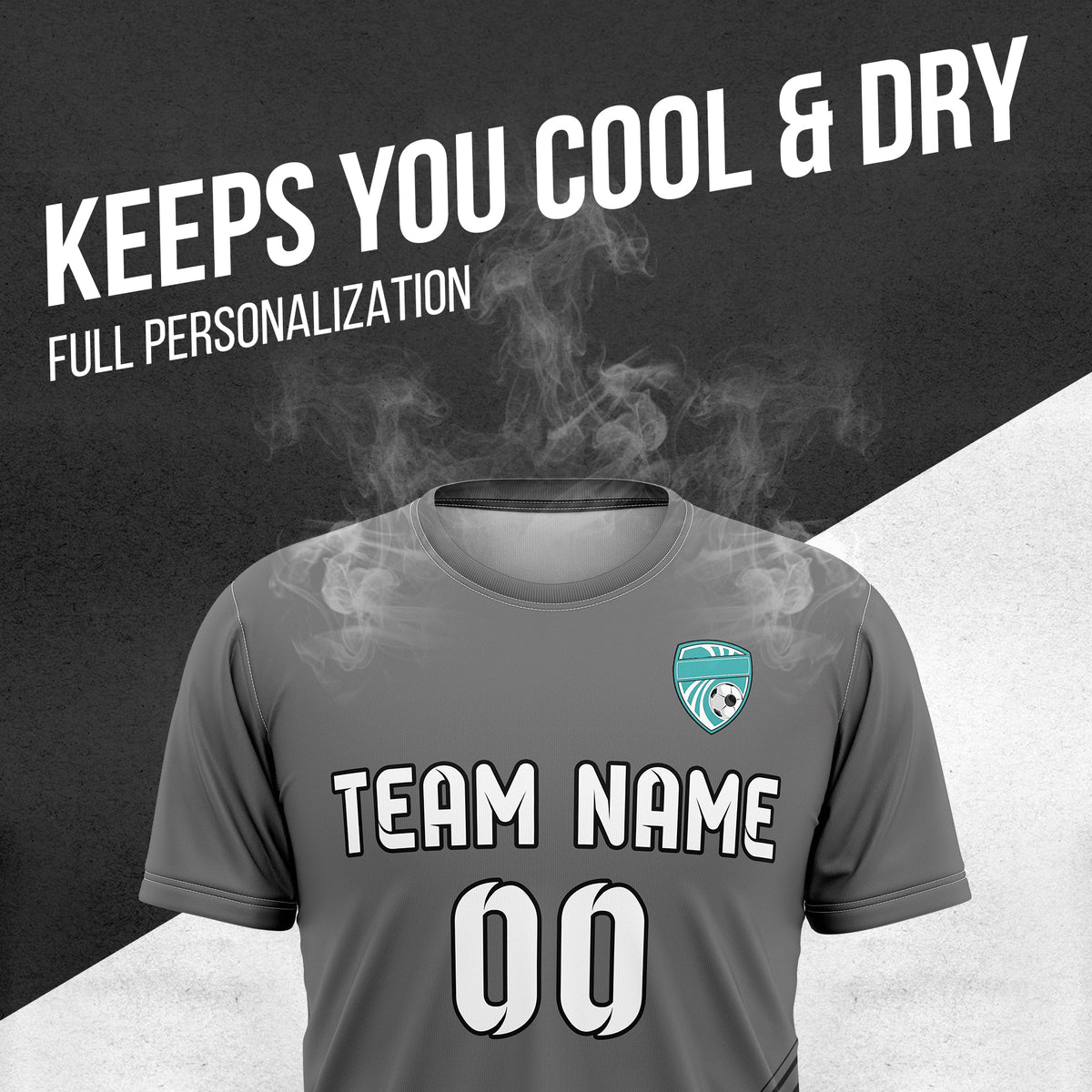 Custom Soccer R Stripes SurgeLine Dark Grey Sports Tops Jersey
