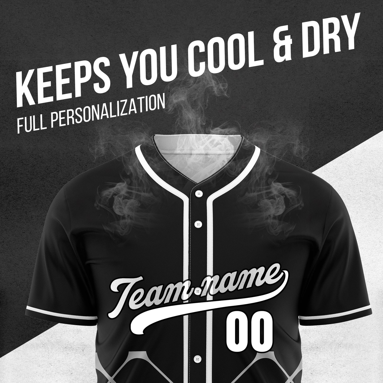 Custom Gridlock Black Baseball Sports Jersey Personalized Uniform with Name & Number