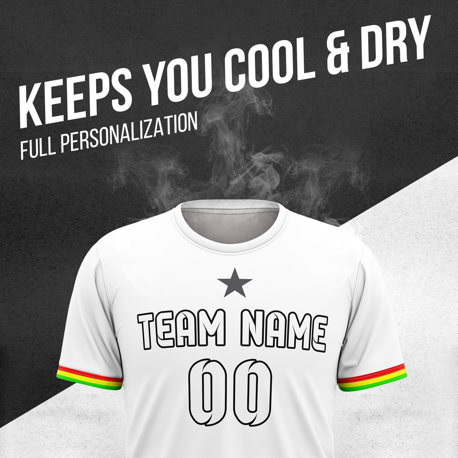 Custom GHANA Fan Jersey Personalized with Name & Number