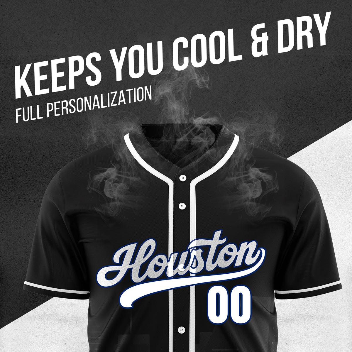 Custom City Pulse Black Baseball Sports Jersey Personalized Uniform with Name & Number
