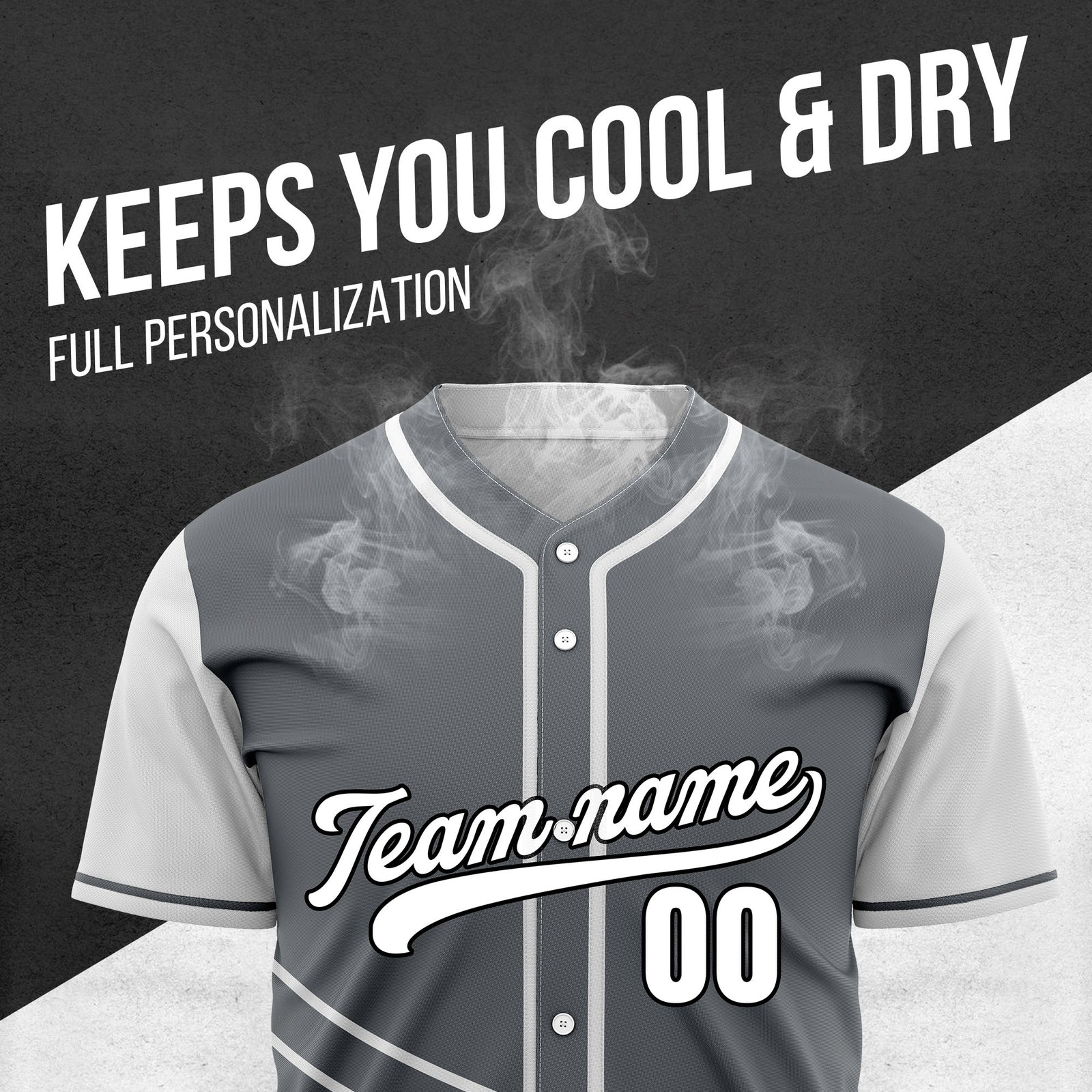 Custom Swift Dark Grey Raglan Style Baseball Sports Jersey Personalized Uniform with Name & Number