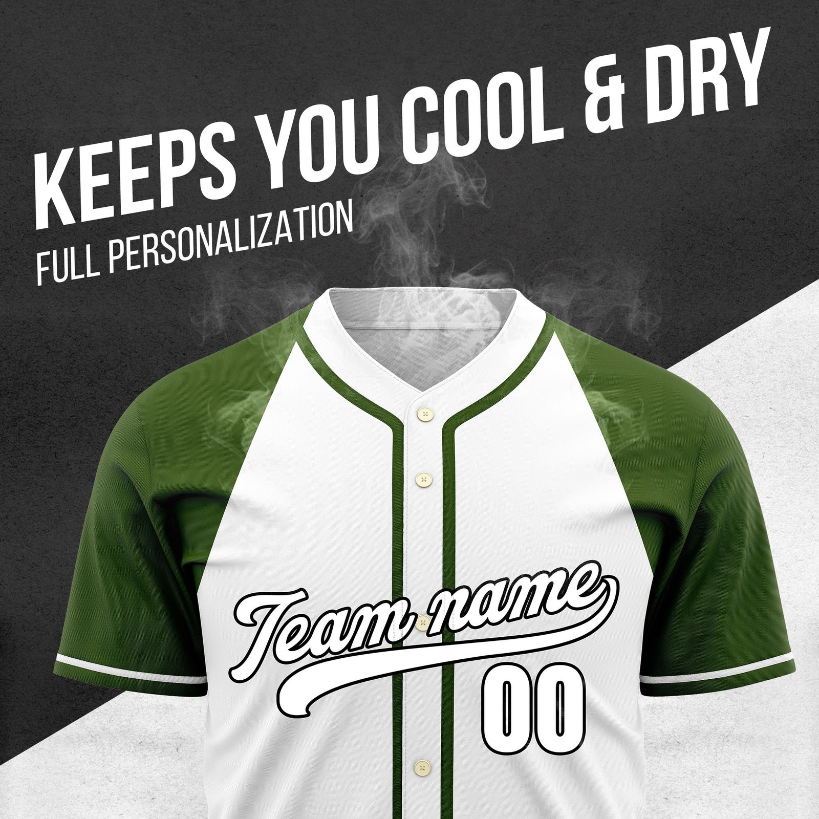 Custom Desert Blaze White Raglan Style Baseball Sports Jersey Personalized Uniform with Name & Number