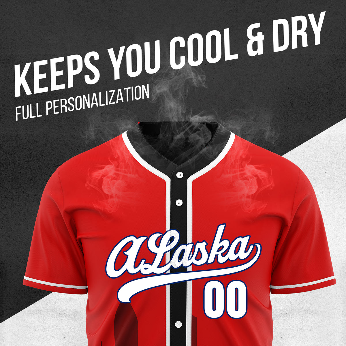 Custom City Horizon Red Baseball Sports Jersey Personalized Uniform with Name & Number