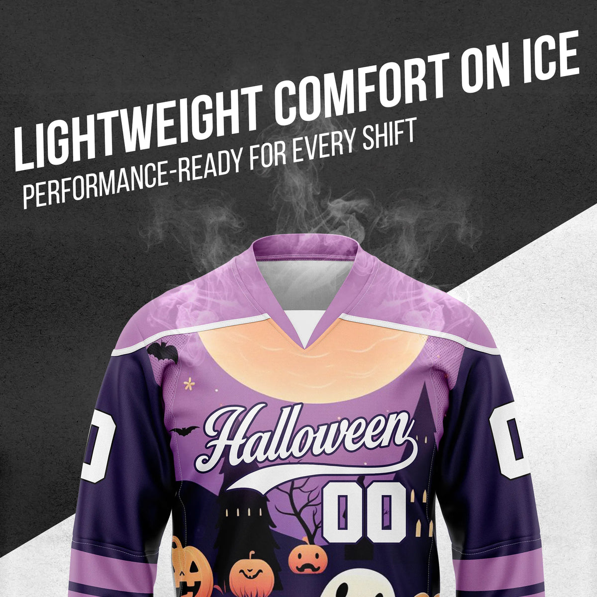 Custom Halloween Ice Hockey Jersey D1 Personalized Uniform with Name & Number
