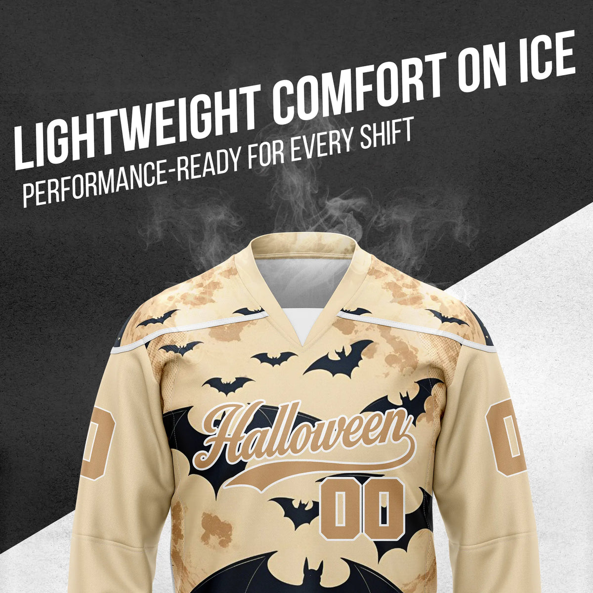 Custom Halloween Ice Hockey Jersey D9 Personalized Uniform with Name & Number