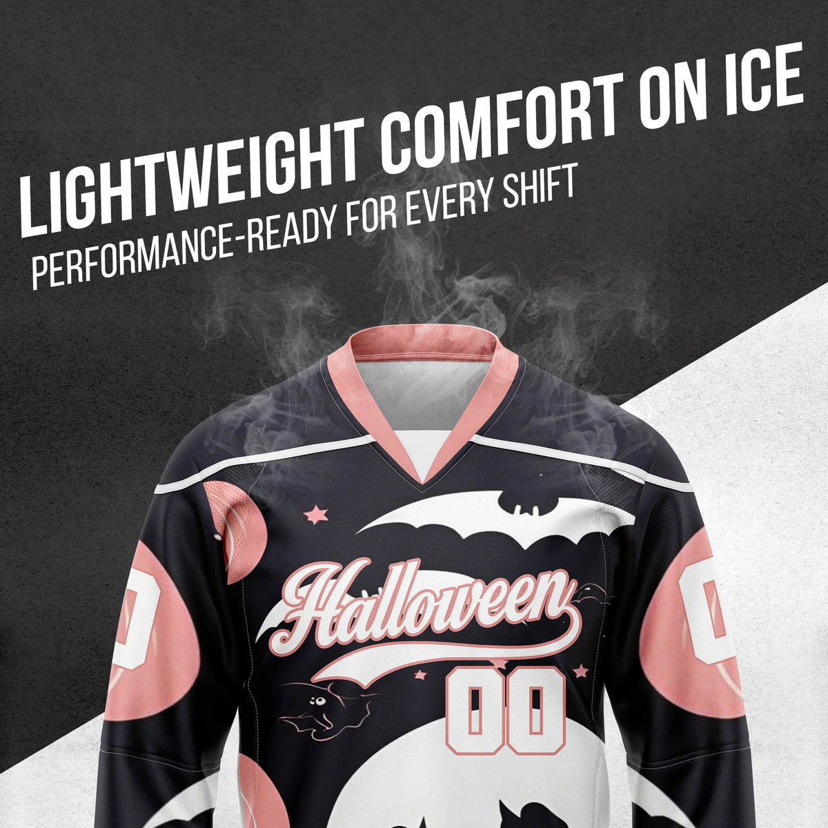 Custom Halloween Ice Hockey Jersey D7 Personalized Uniform with Name & Number