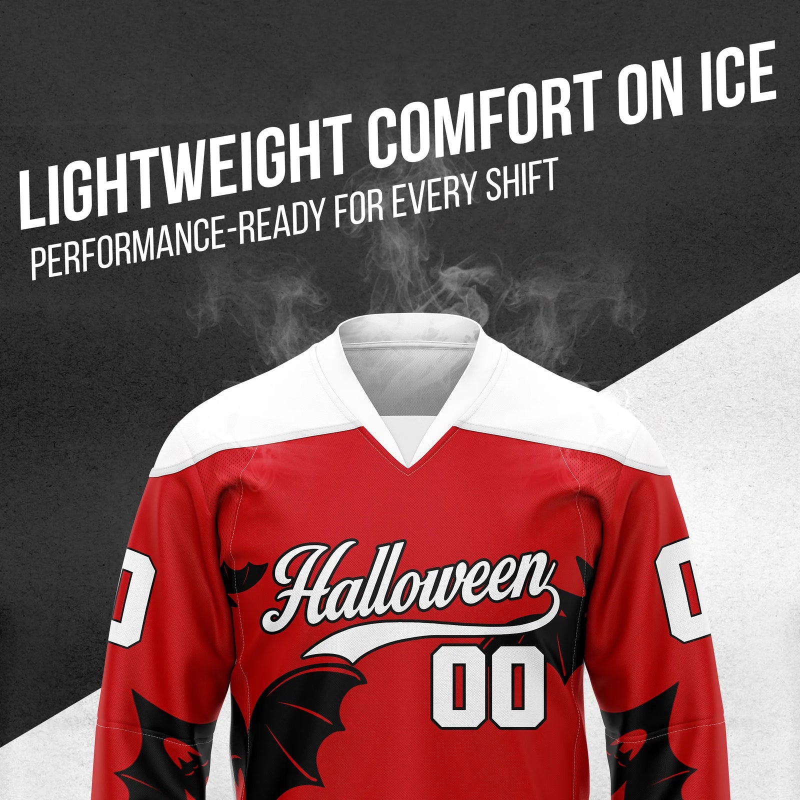 Custom Halloween Ice Hockey Jersey D5 Personalized Uniform with Name & Number