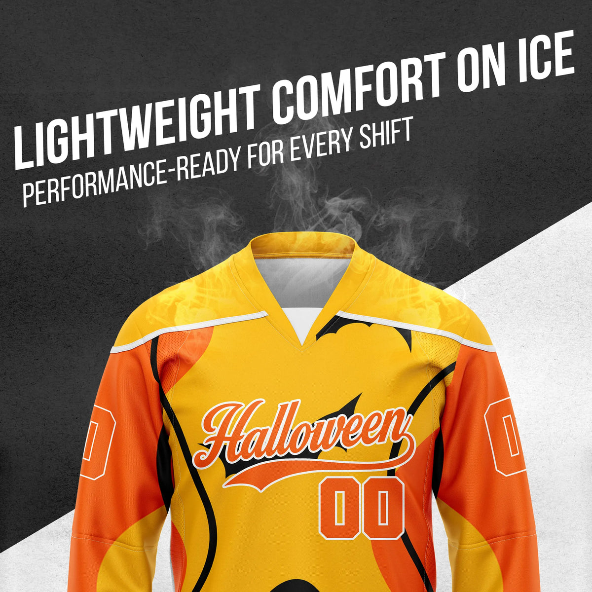 Custom Halloween Ice Hockey Jersey D4 Personalized Uniform with Name & Number