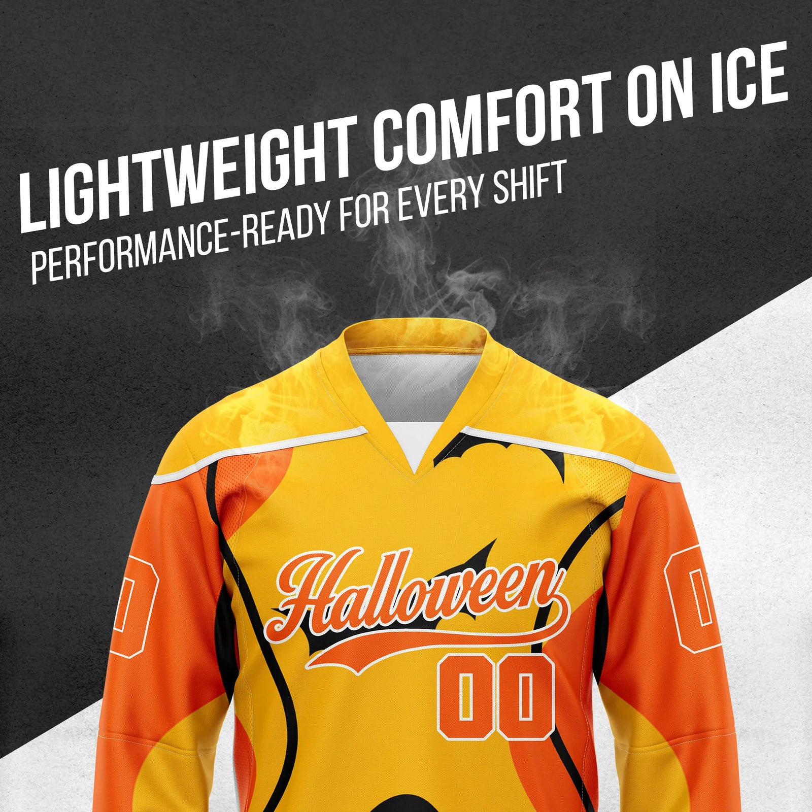 Custom Halloween Ice Hockey Jersey D4 Personalized Uniform with Name & Number