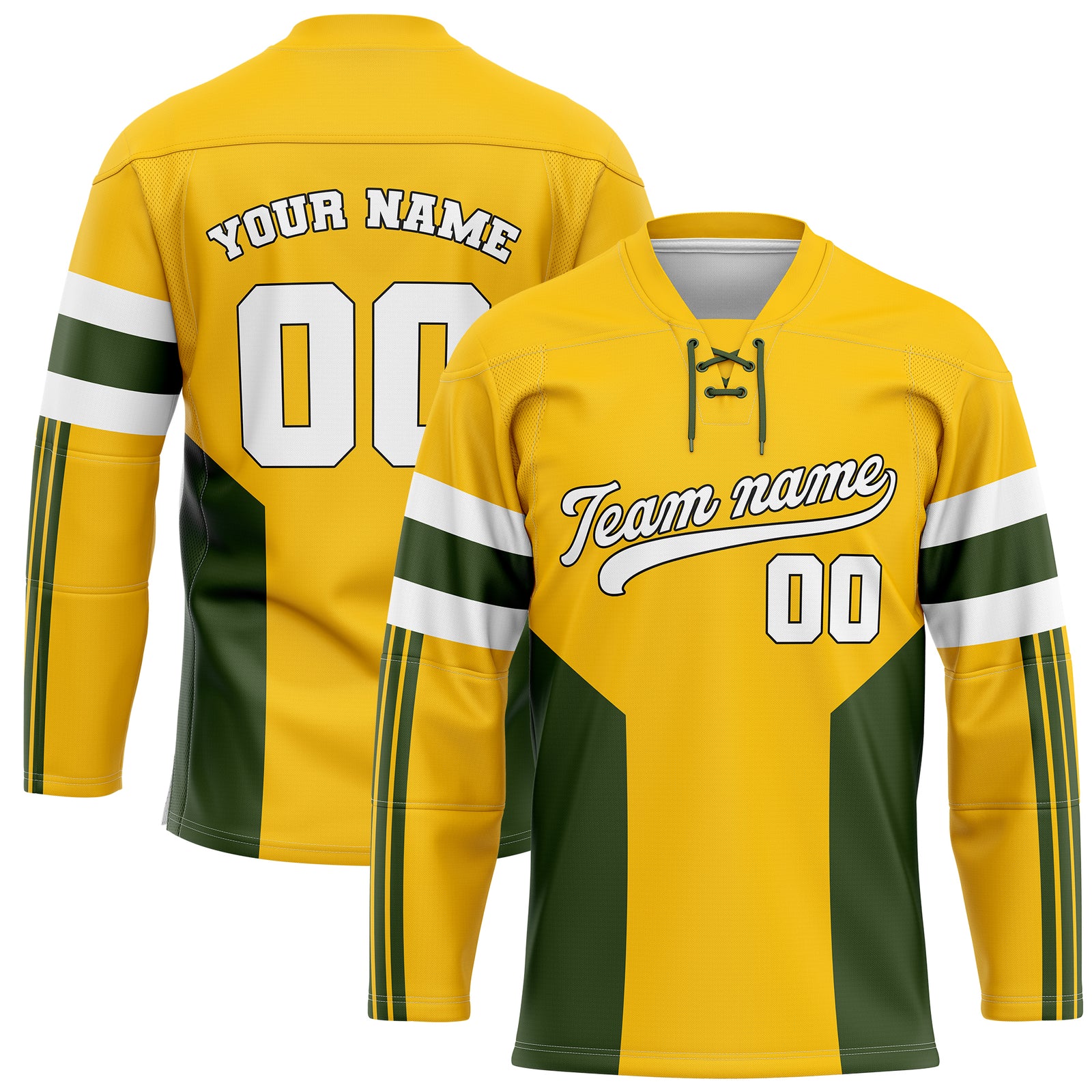 Hockey Jersey - Laces - yellow