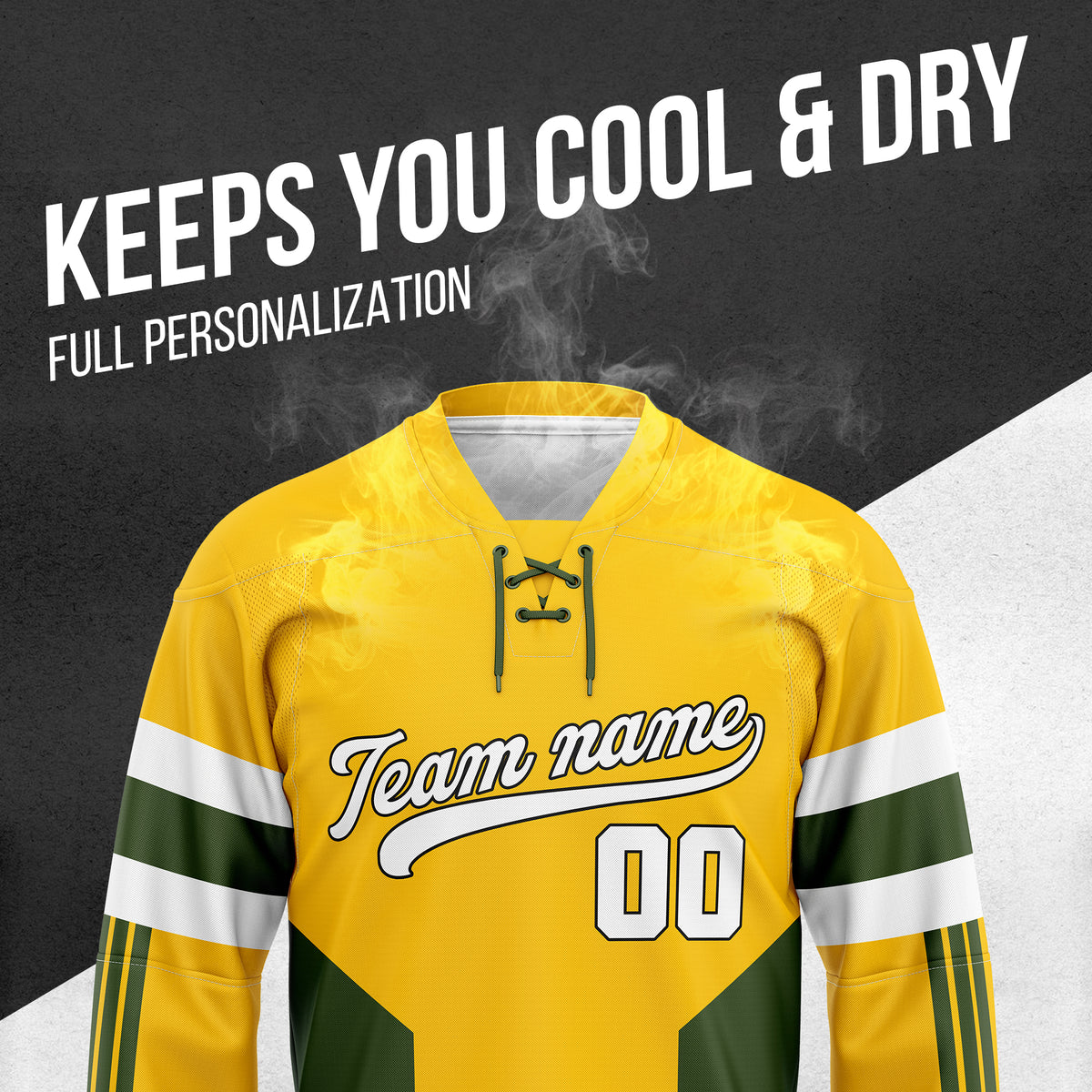 Hockey Jersey - Laces - yellow