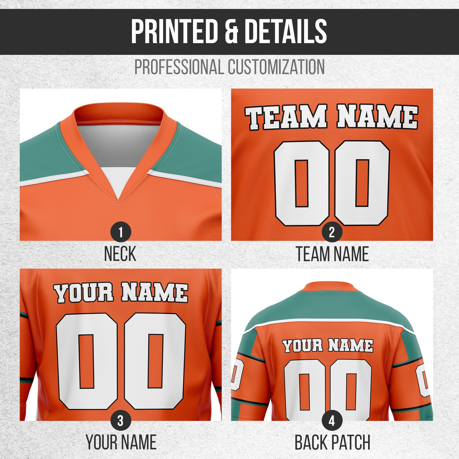 Hockey Jersey - New Arrival - Orange