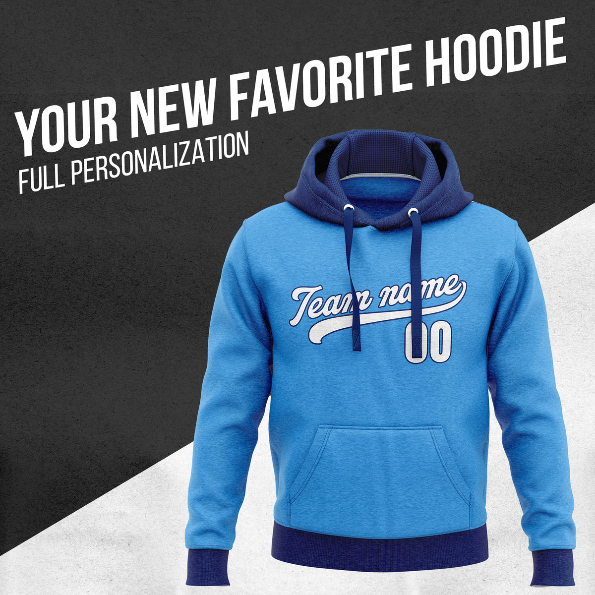 Hoodie - Classic Style - Blue