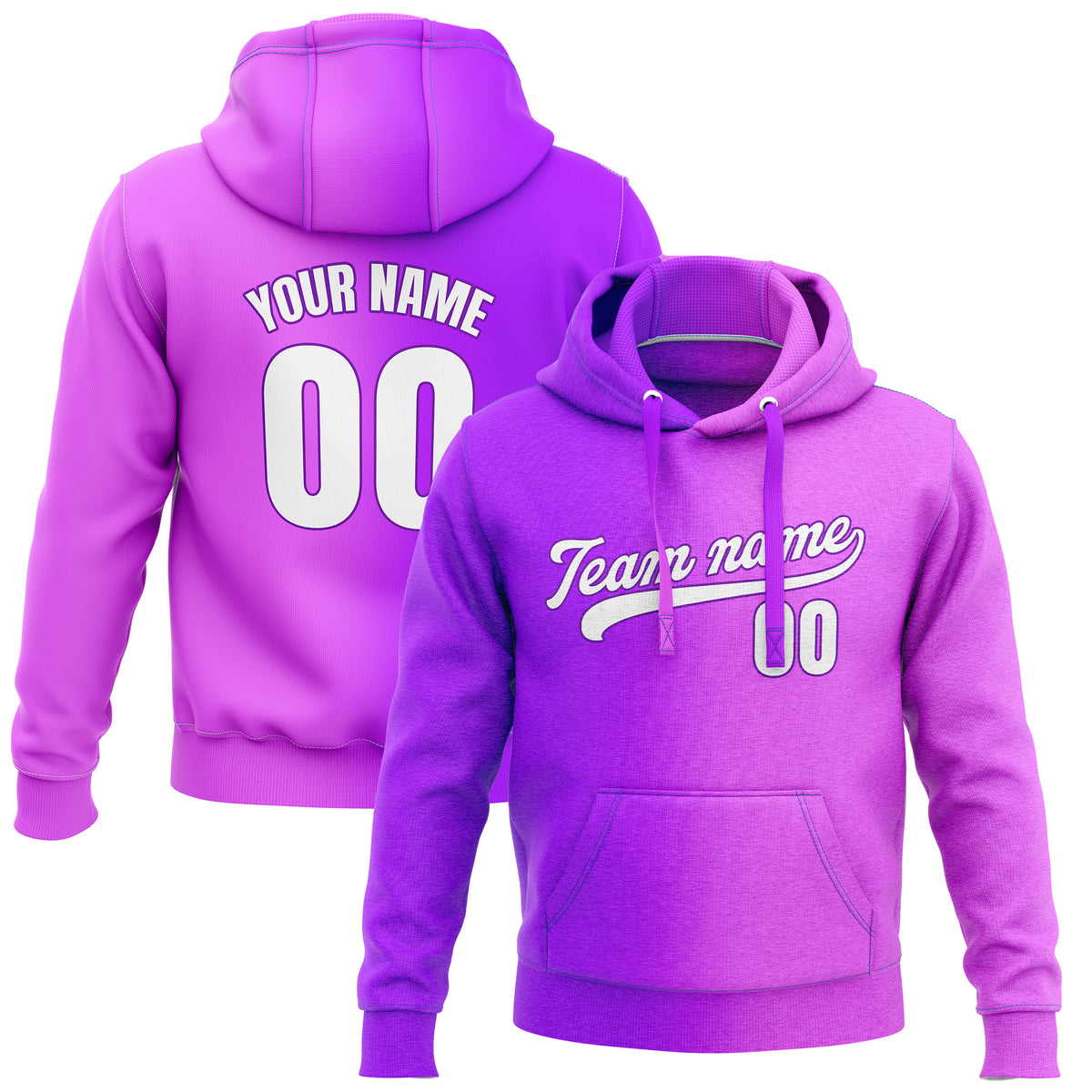 Hoodie - Gradient Fashion - Purple