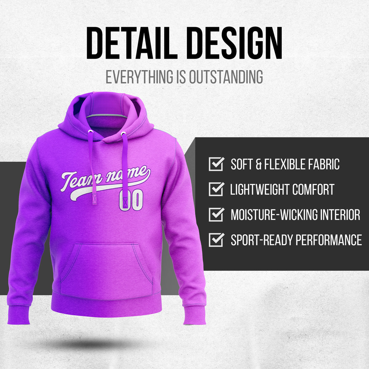 Hoodie - Gradient Fashion - Purple