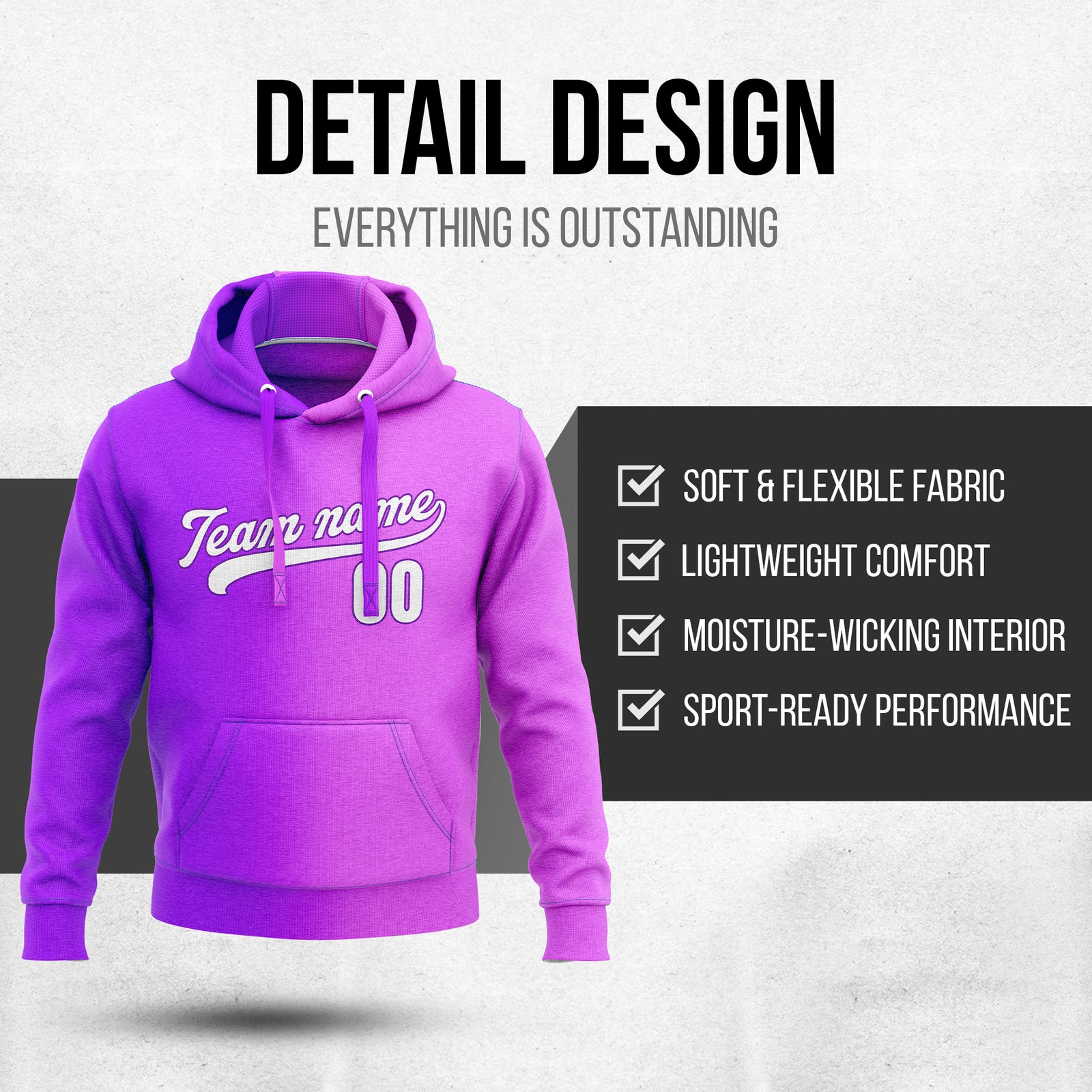 Hoodie - Gradient Fashion - Purple