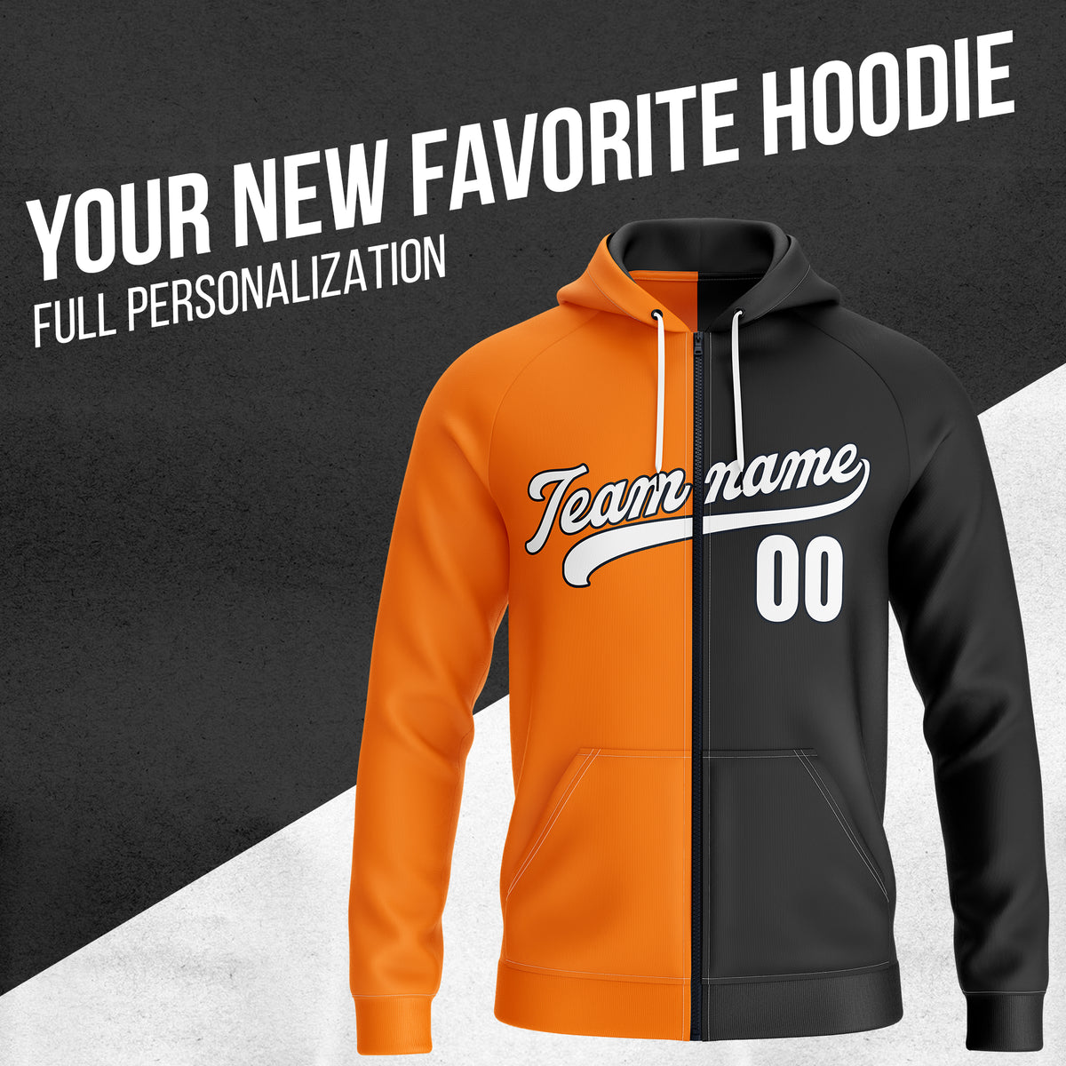 Hoodie - Split Fashion - Black