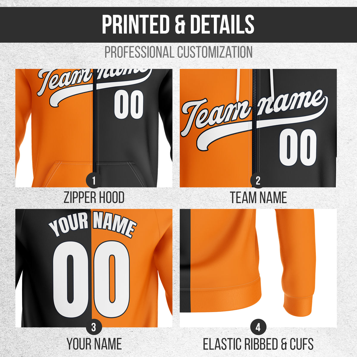 Hoodie - Split Fashion - Black