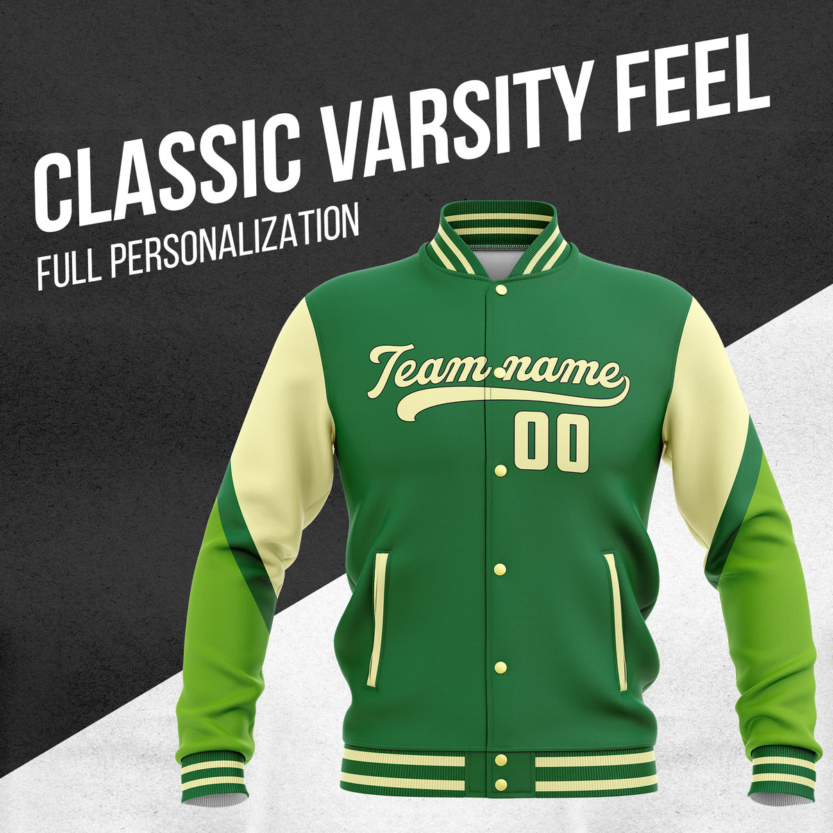 Jackets - Color Block - Green