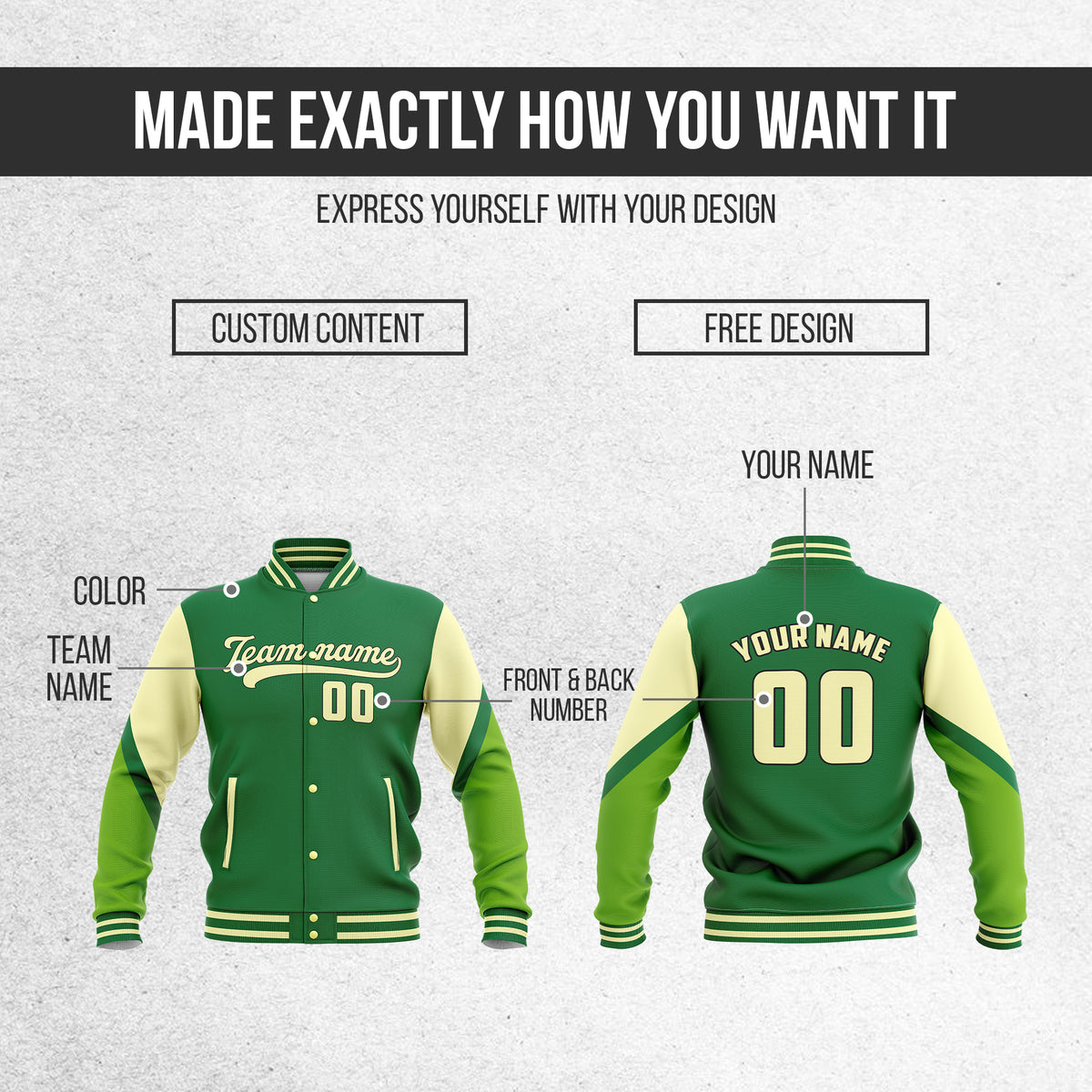 Jackets - Color Block - Green