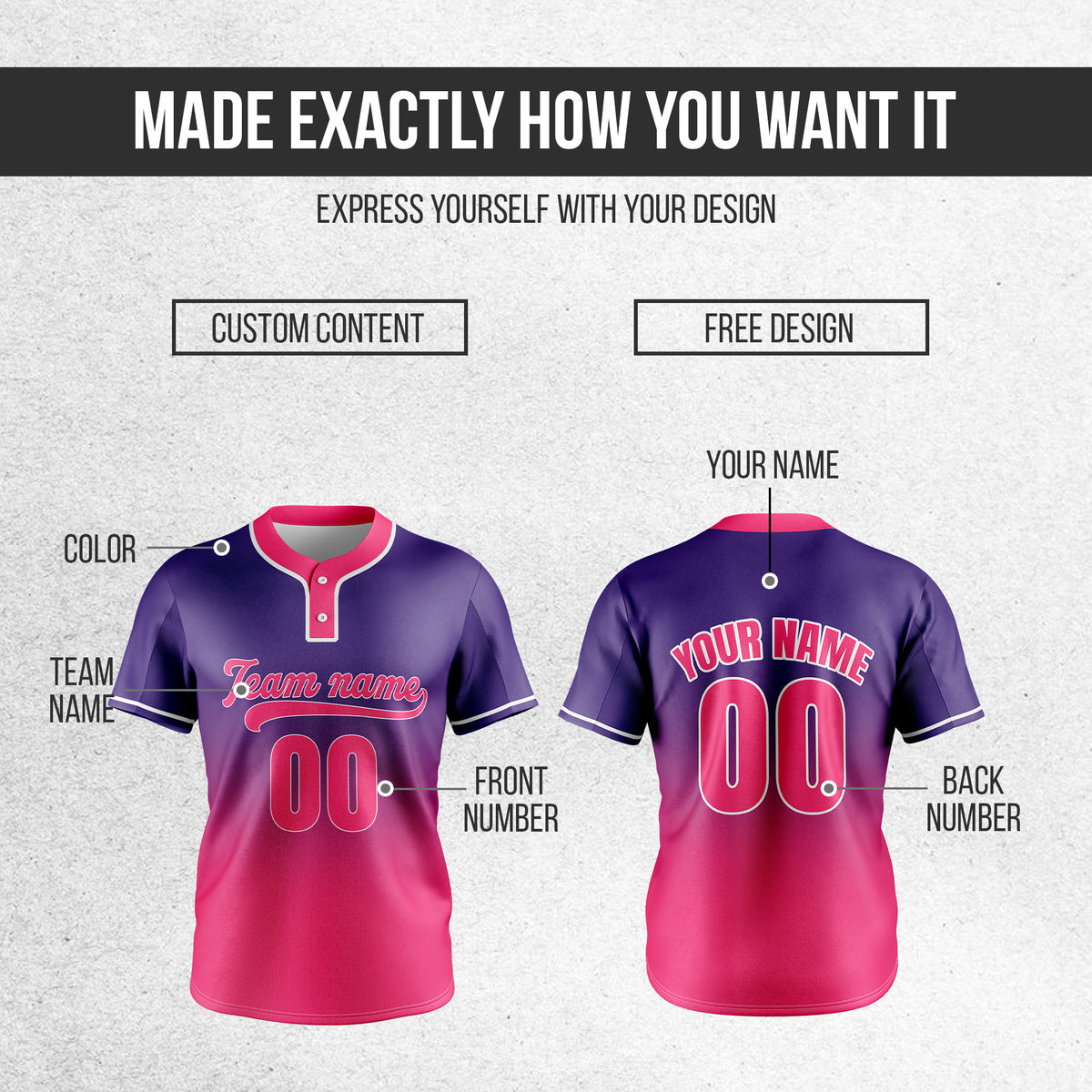 Softball - Gradient Fashion - Purple