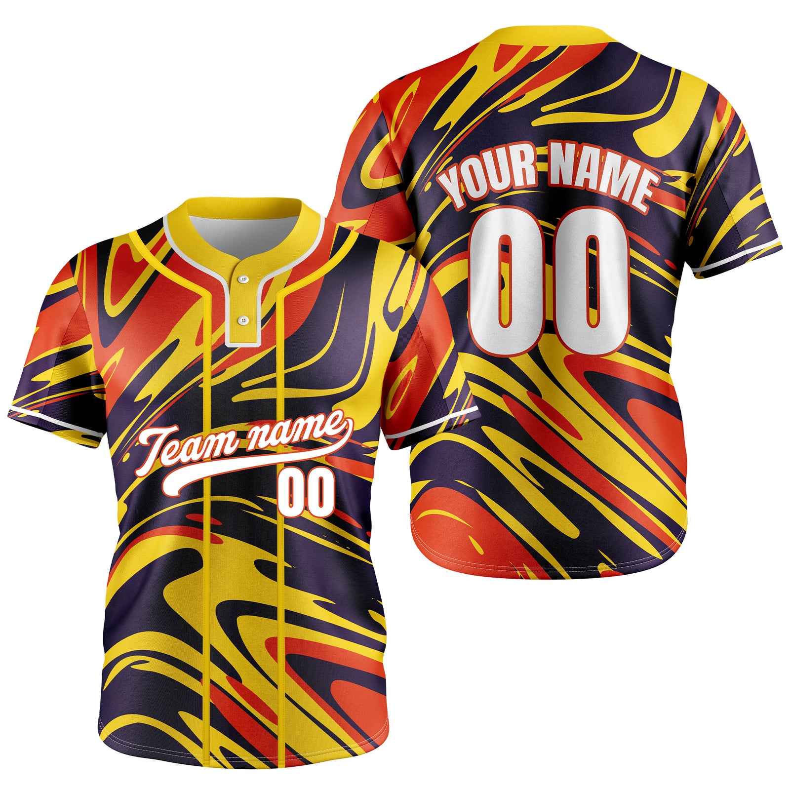 Softball - Graphti Pattern - Yellow