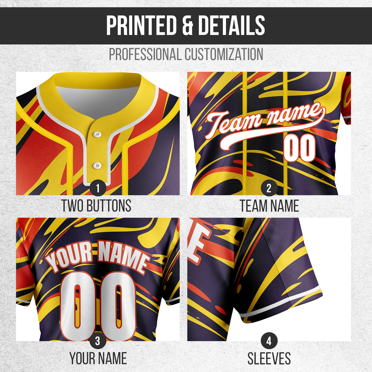 Softball - Graphti Pattern - Yellow