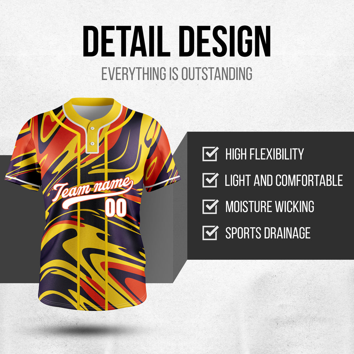 Softball - Graphti Pattern - Yellow