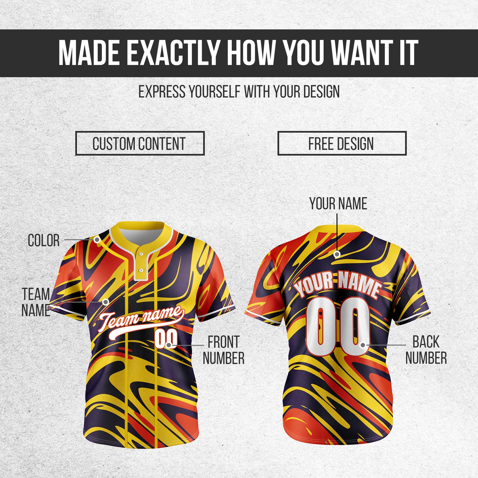 Softball - Graphti Pattern - Yellow