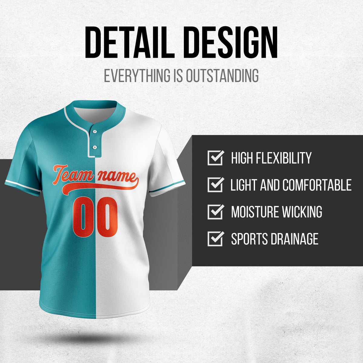 Softball - Split Fashion - Teal