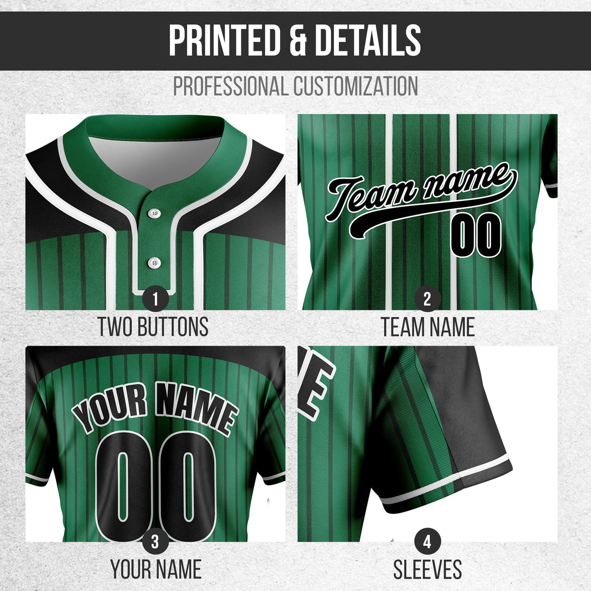 Softball - Stripe Fashion - Green