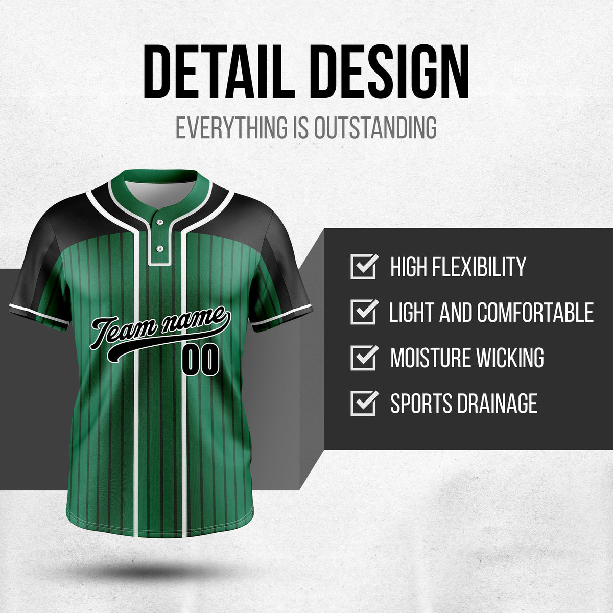 Softball - Stripe Fashion - Green