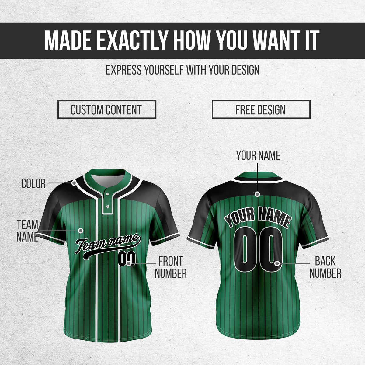 Softball - Stripe Fashion - Green